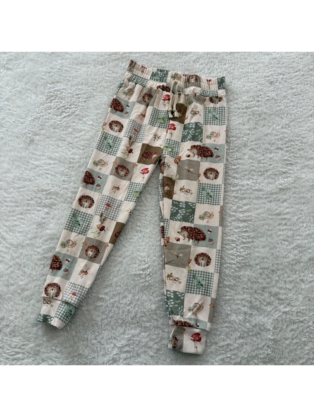 4t Patchwork Hedgehog Woodland Pants